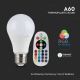 LED RGB Zatemnitvena žarnica A60 E27/8,5W/230V 3000K + Daljinski upravljalnik